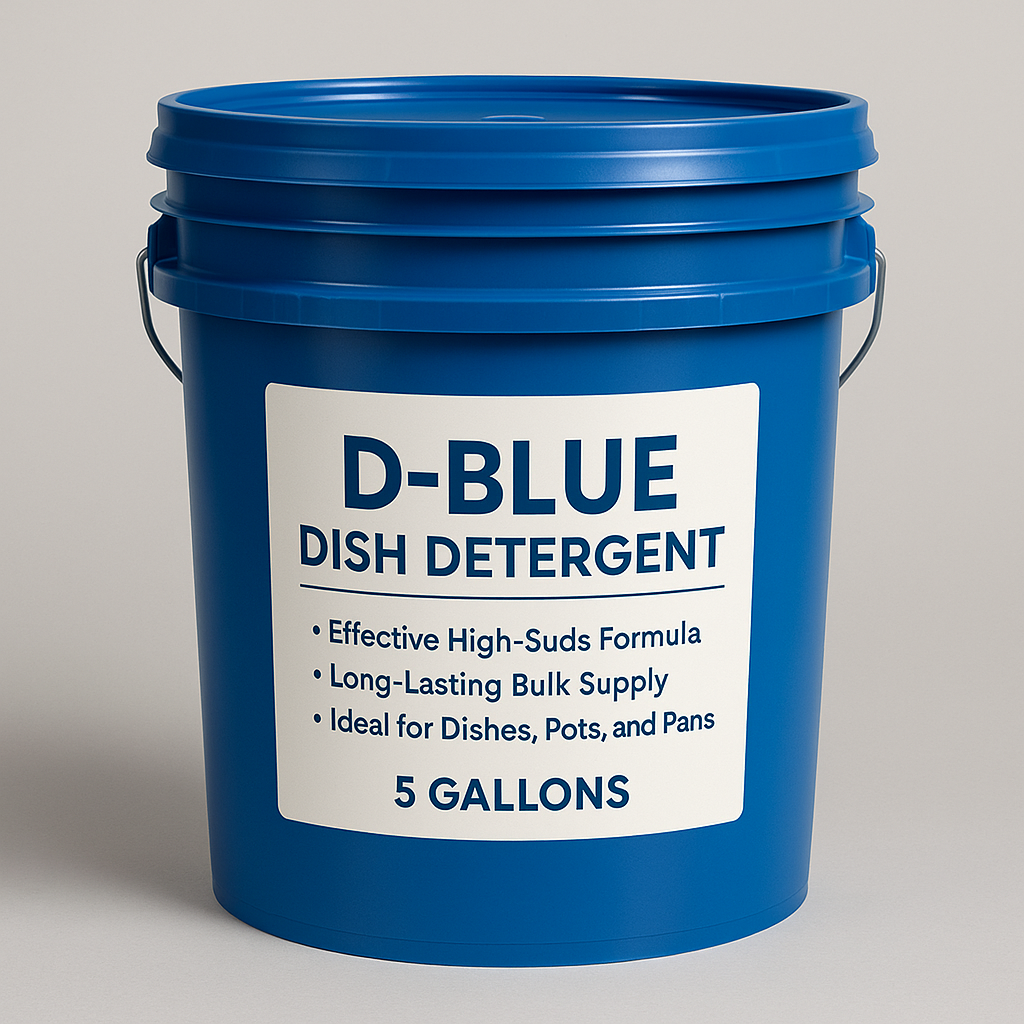 5 gallon laundry bucket: D-Blue Dish Detergent